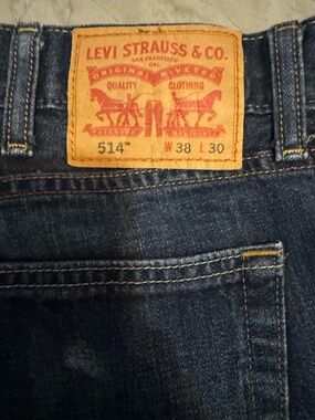 Levi's 514 Regular Straight Men’s Jeans - Dark Blue size 38x30